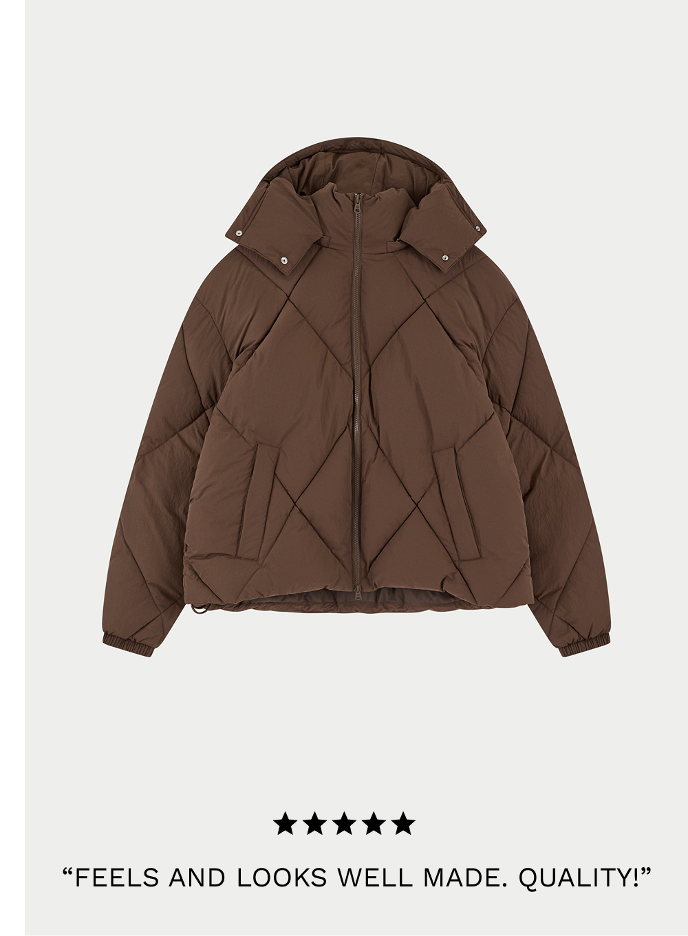 DIAMOND QUILTED PUFFER COAT