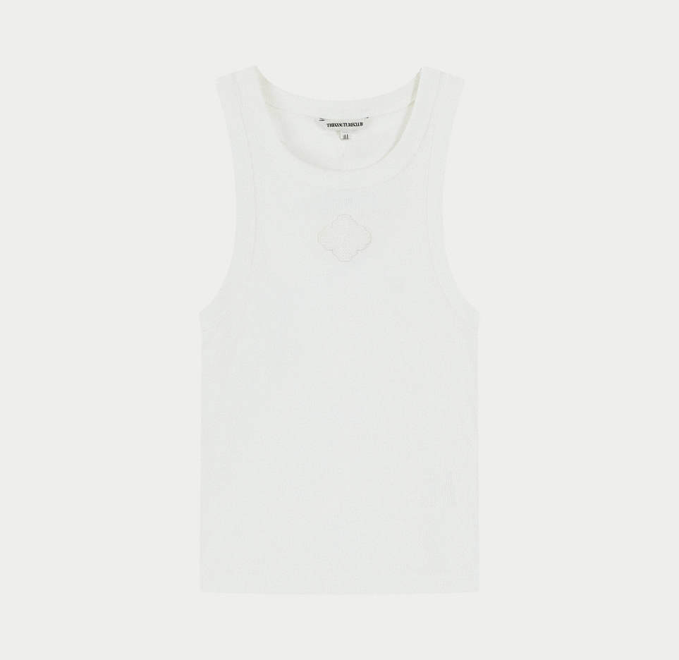 EMBLEM RIB VEST TOP
