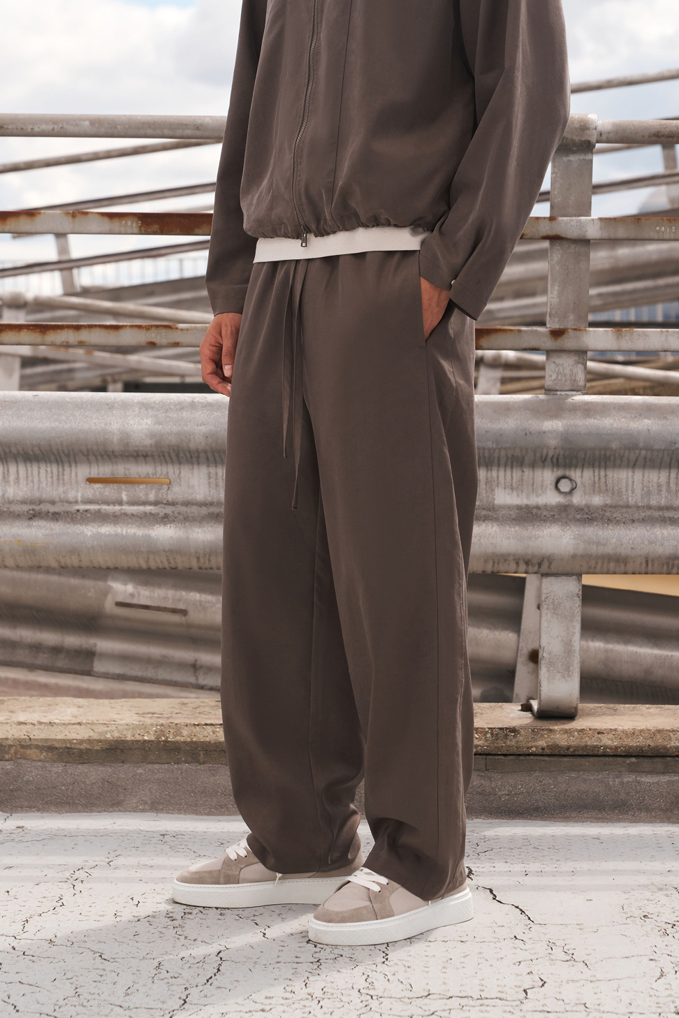 CUPRO PANELLED TROUSER