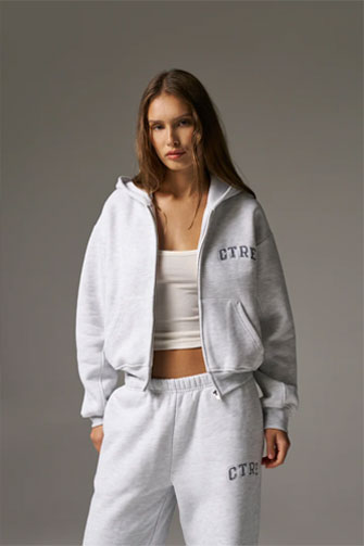 CTRE ZIP THROUGH RELAXED HOODIE