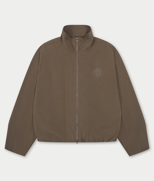 CUPRO FUNNEL NECK ZIP THROUGH