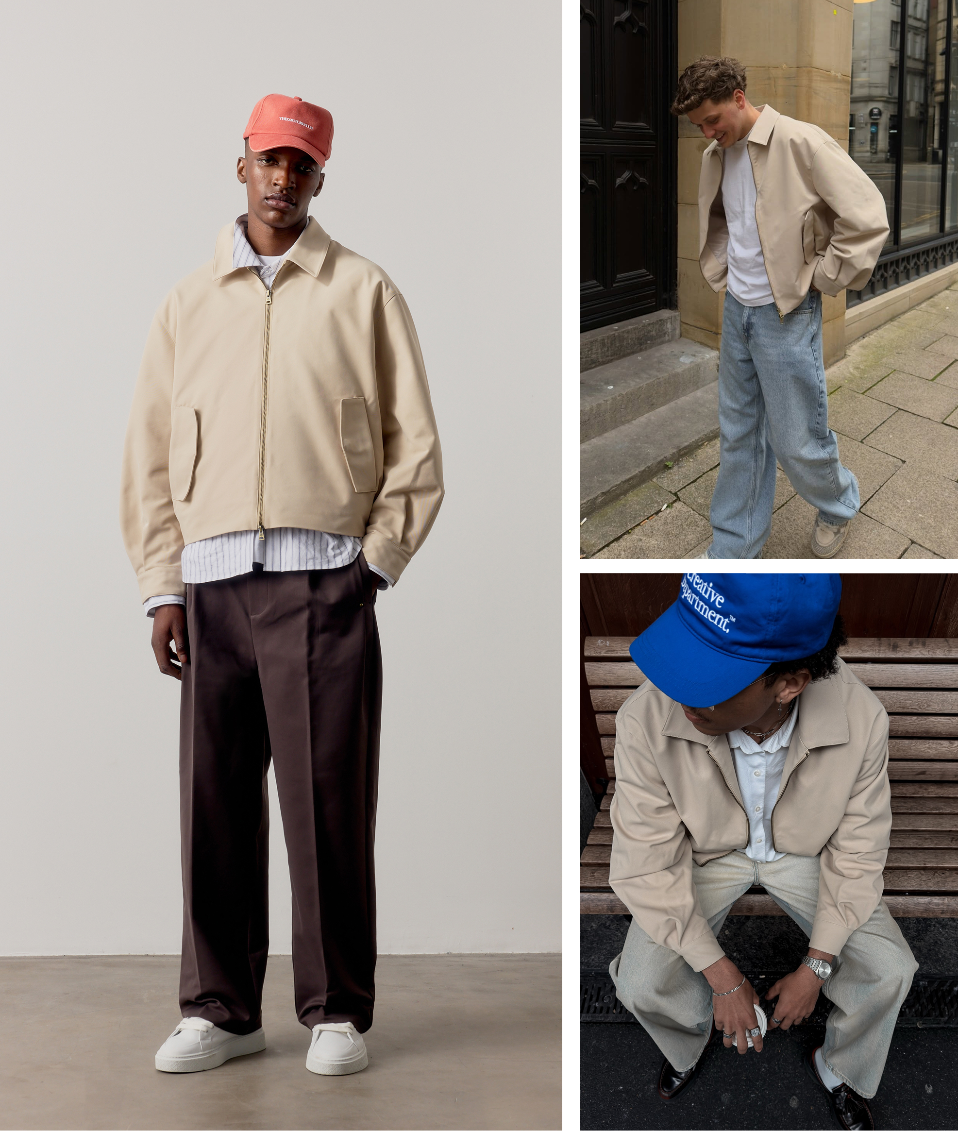 RUCHED HARRINGTON JACKET