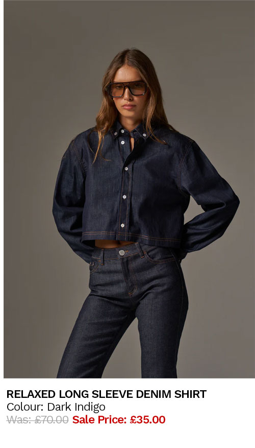 RELAXED LONG SLEEVE DENIM SHIRT