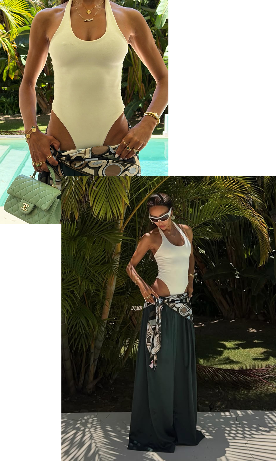 SATIN WIDE LEG TROUSERS