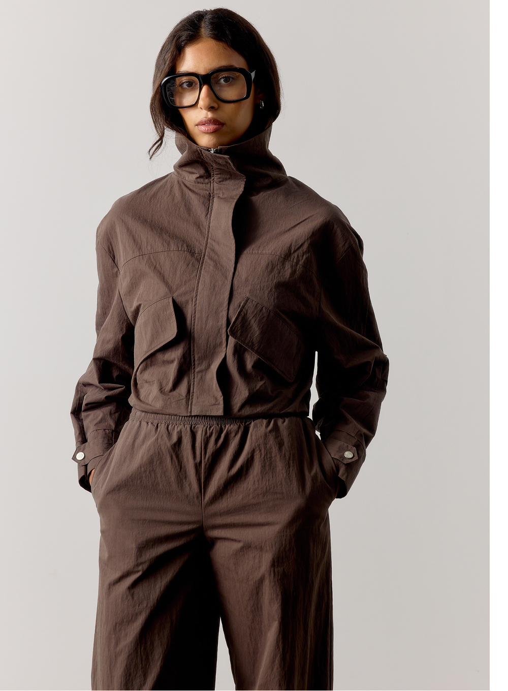 FUNNEL NECK SHELL JACKET