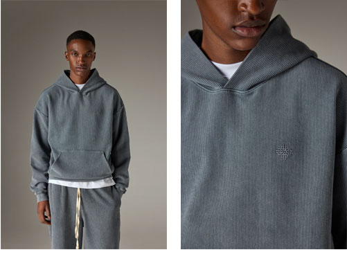 HEAVYWEIGHT WASHED RIBBED HOODIE