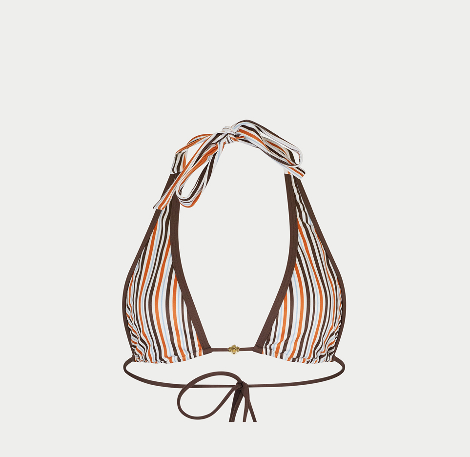 STRIPE TRIANGLE BIKINI TOP