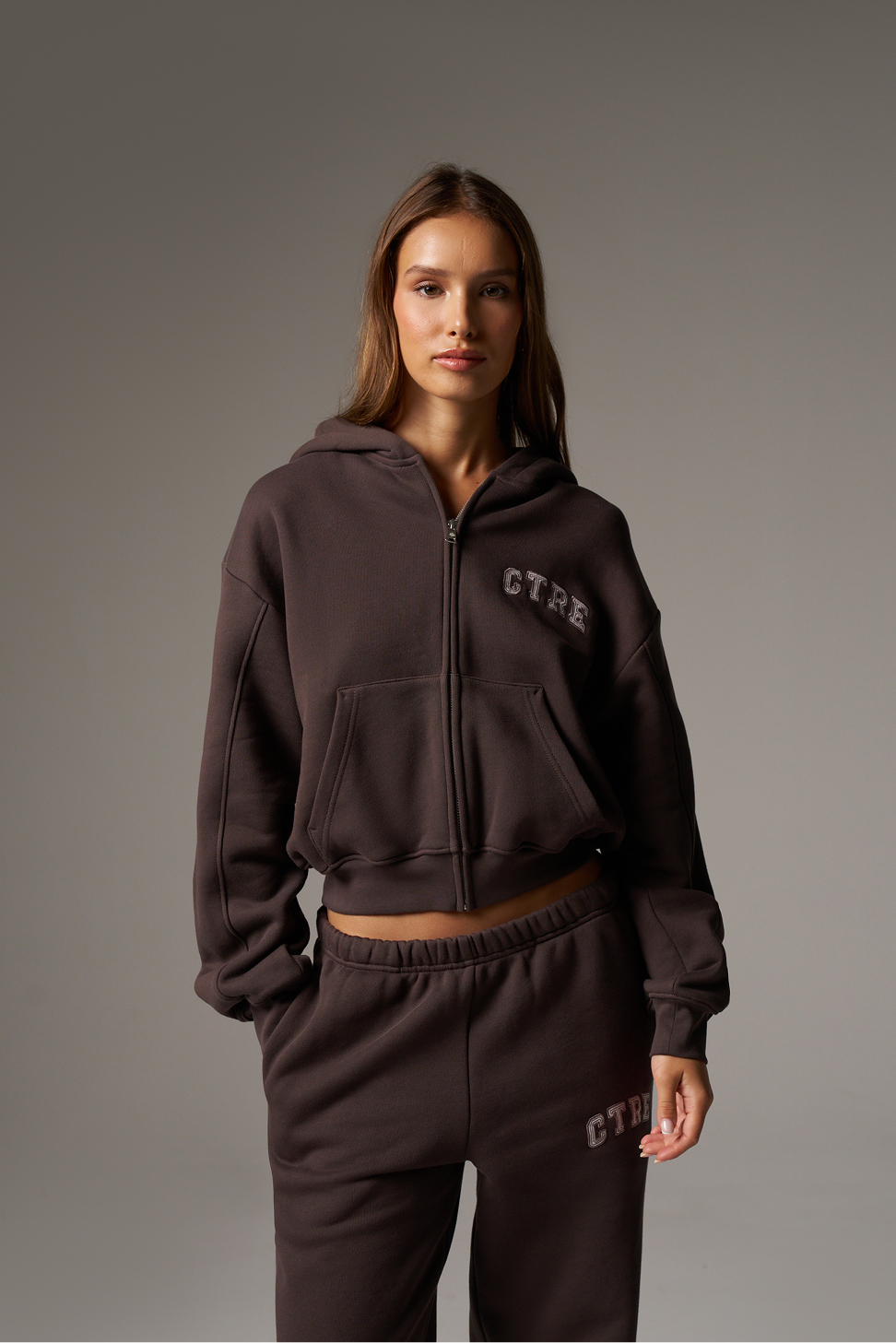 CTRE ZIP THROUGH RELAXED HOODIE
