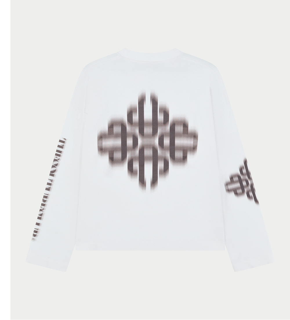 MOTION BLURRED LONG SLEEVE T-SHIRT