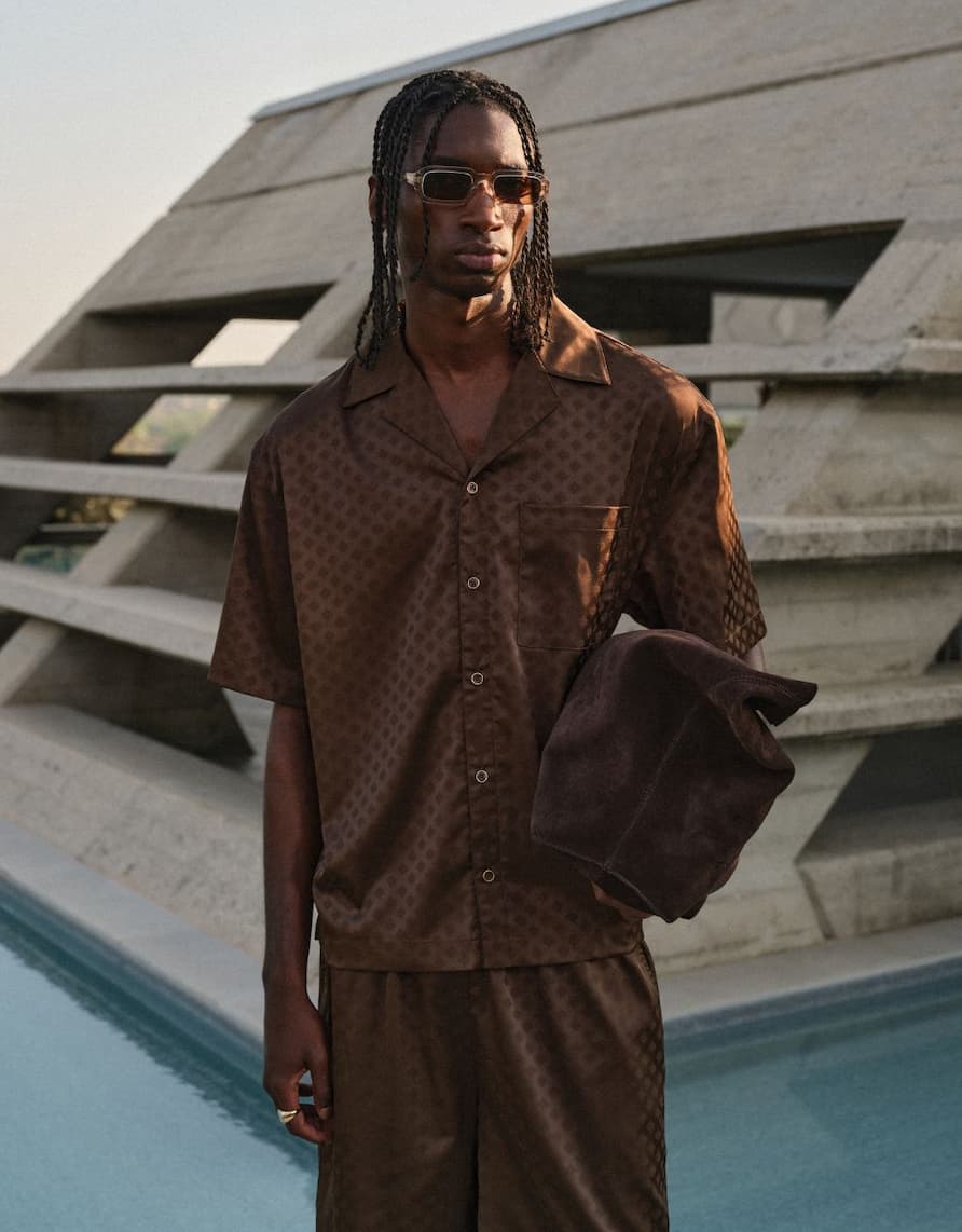 SATIN JACQUARD SHIRT