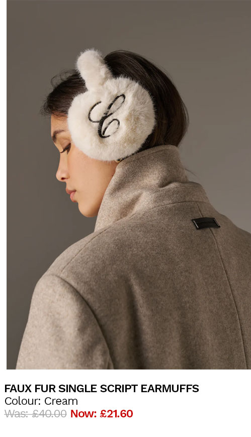 FAUX FUR SINGLE SCRIPT EARMUFFS