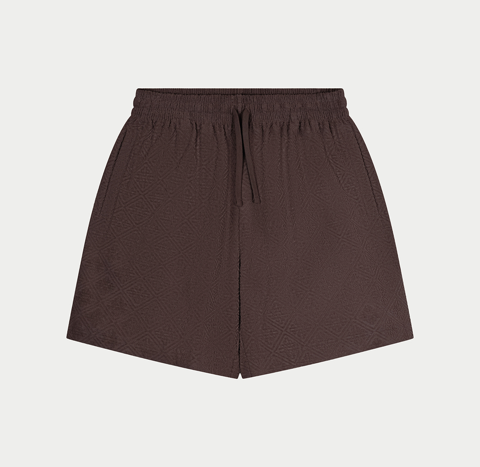 TOWELLING JACQUARD EMBLEM SHORTS