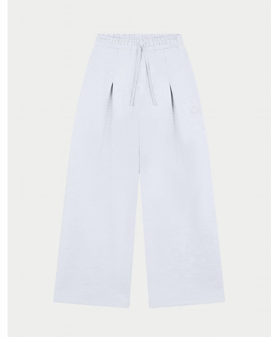 PLEAT DETAIL WIDE LEG JOGGERS