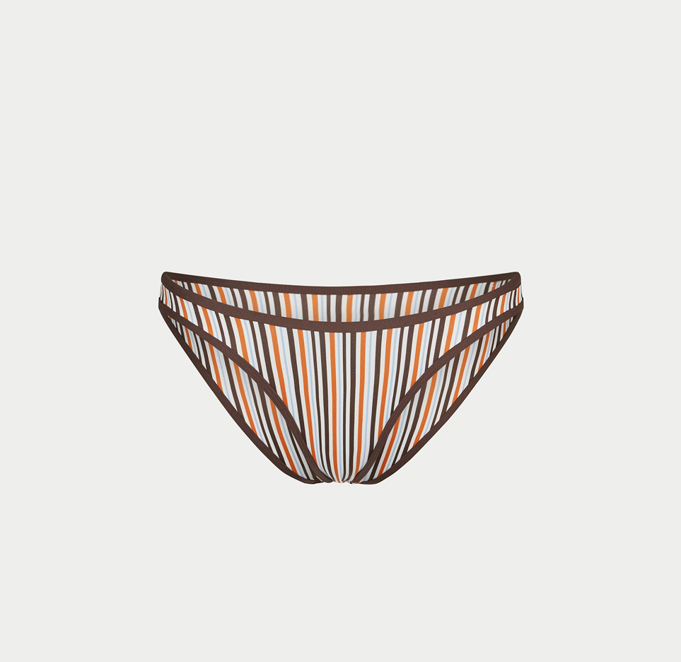 STRIPE HIGH LEG BIKINI BOTTOMS