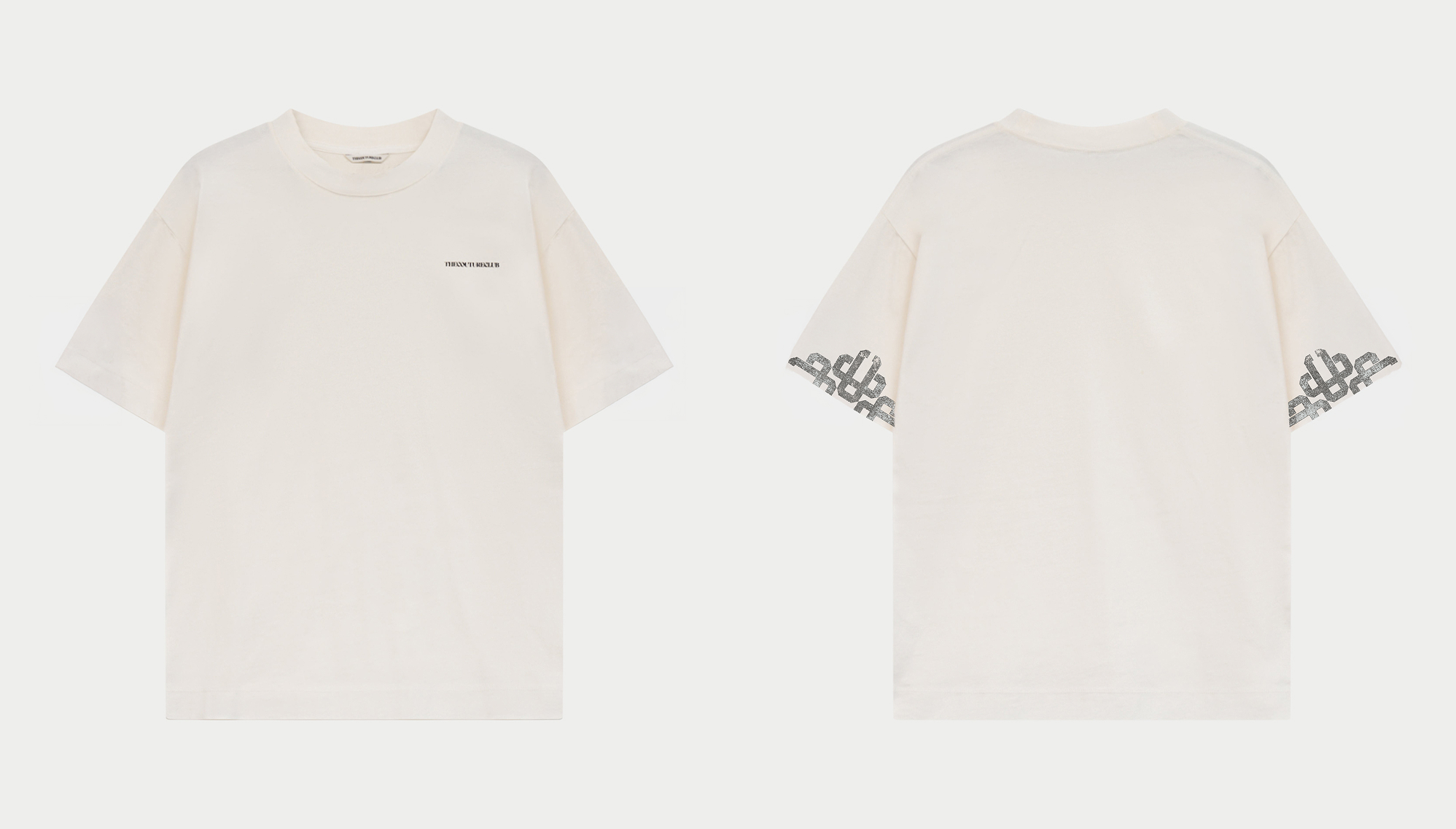CRACKED EMBLEM SLEEVE PRINT T-SHIRT