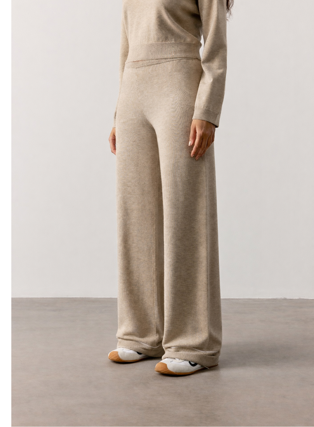 KNITTED PANEL TROUSERS