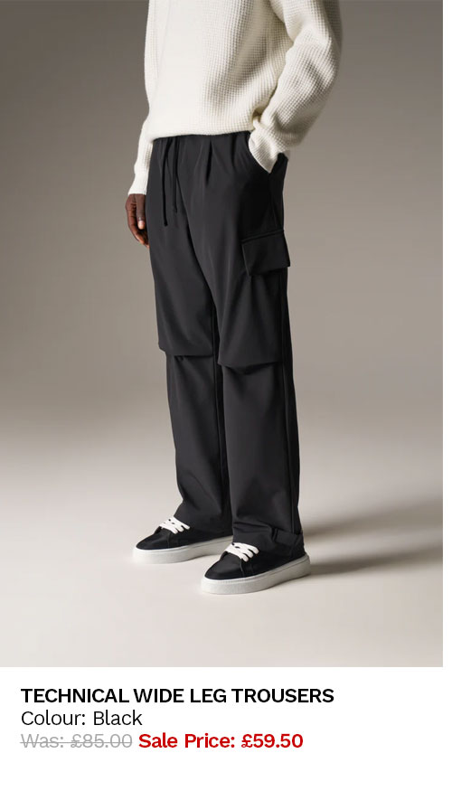 TECHNICAL WIDE LEG TROUSERS