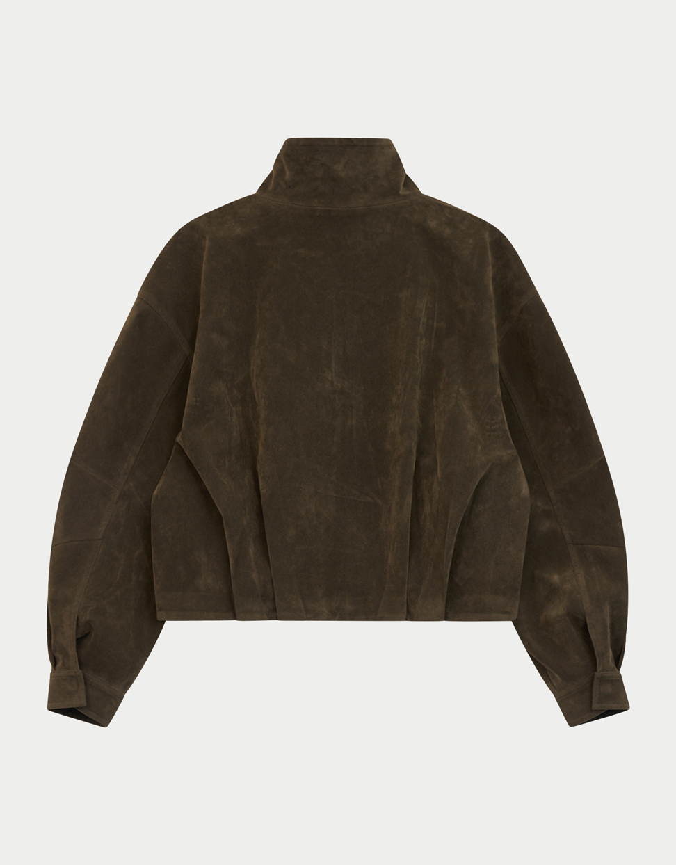 SUEDE FUNNEL NECK JACKET