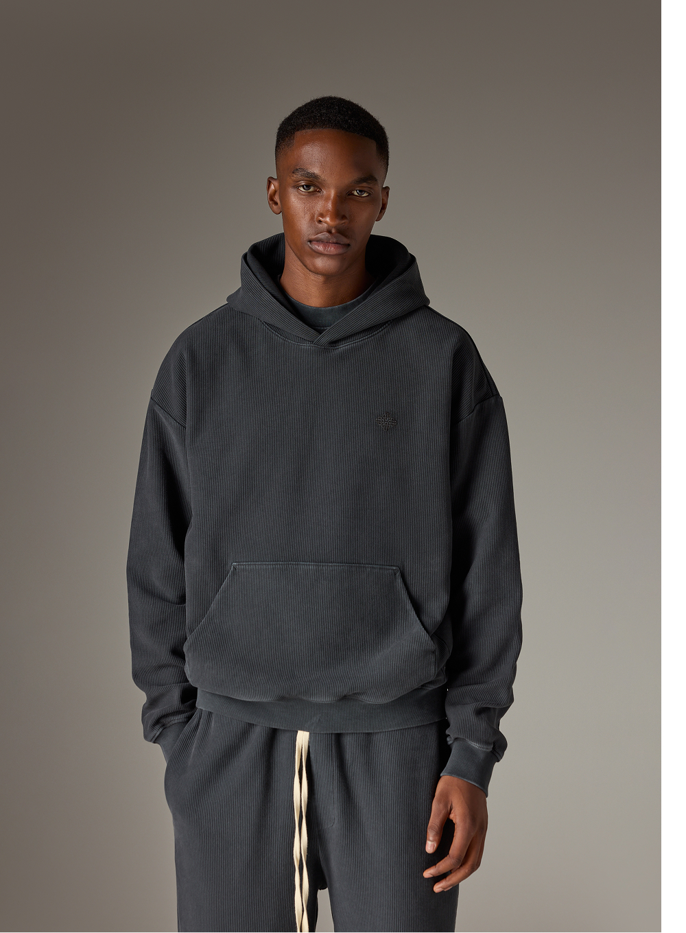 HEAVYWEIGHT WASHED RIBBED HOODIE