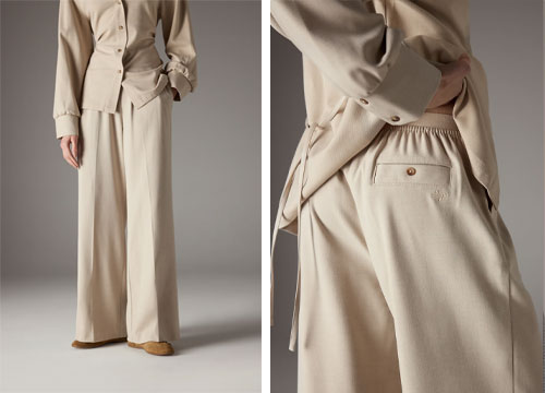 TAILORED WAISTBAND DETAIL TROUSERS