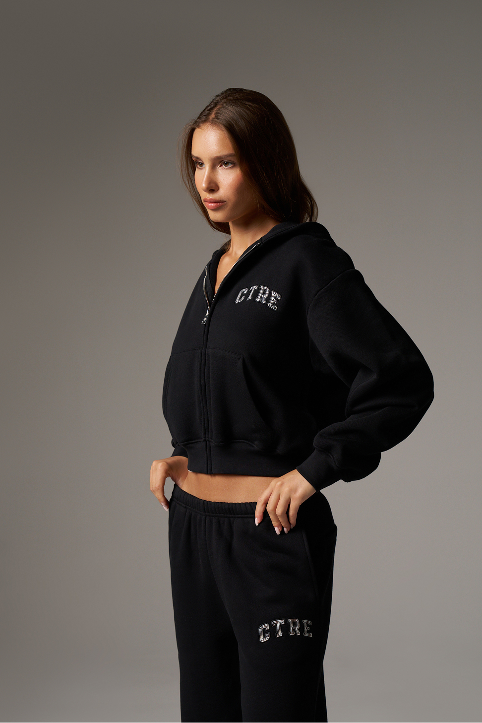 CTRE ZIP THROUGH RELAXED HOODIE