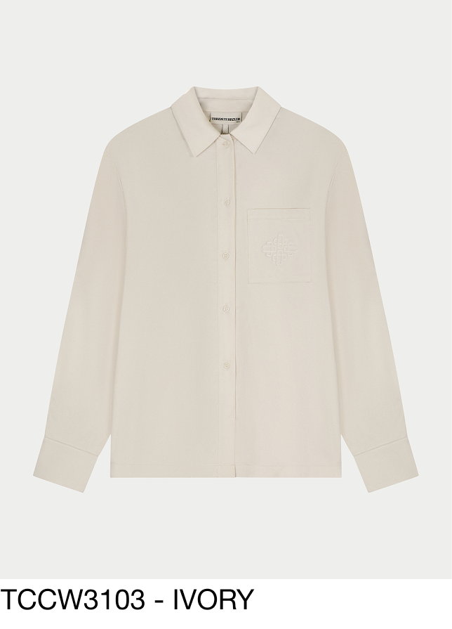 TIE BACK SATIN SHIRT