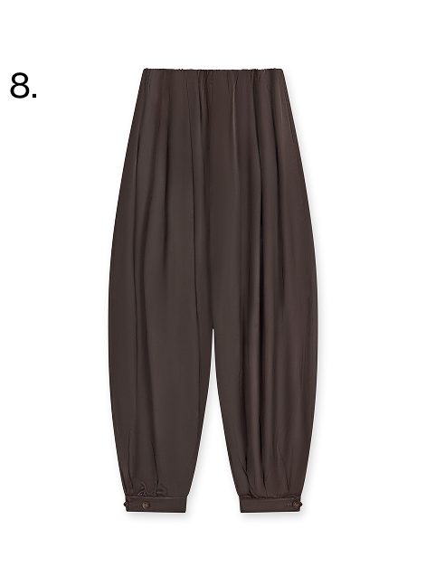 SATIN GATHERED BALLOON TROUSERS