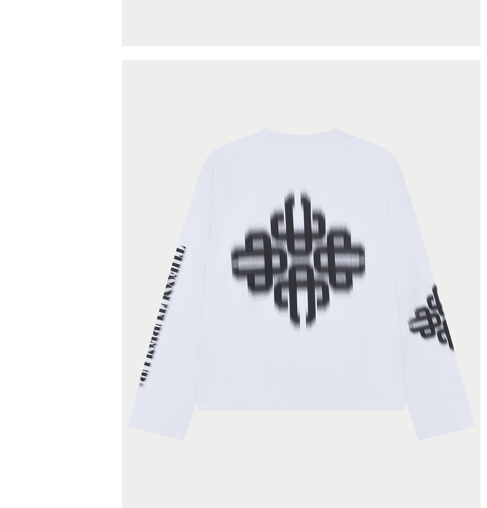 MOTION BLURRED LONG SLEEVE T-SHIRT