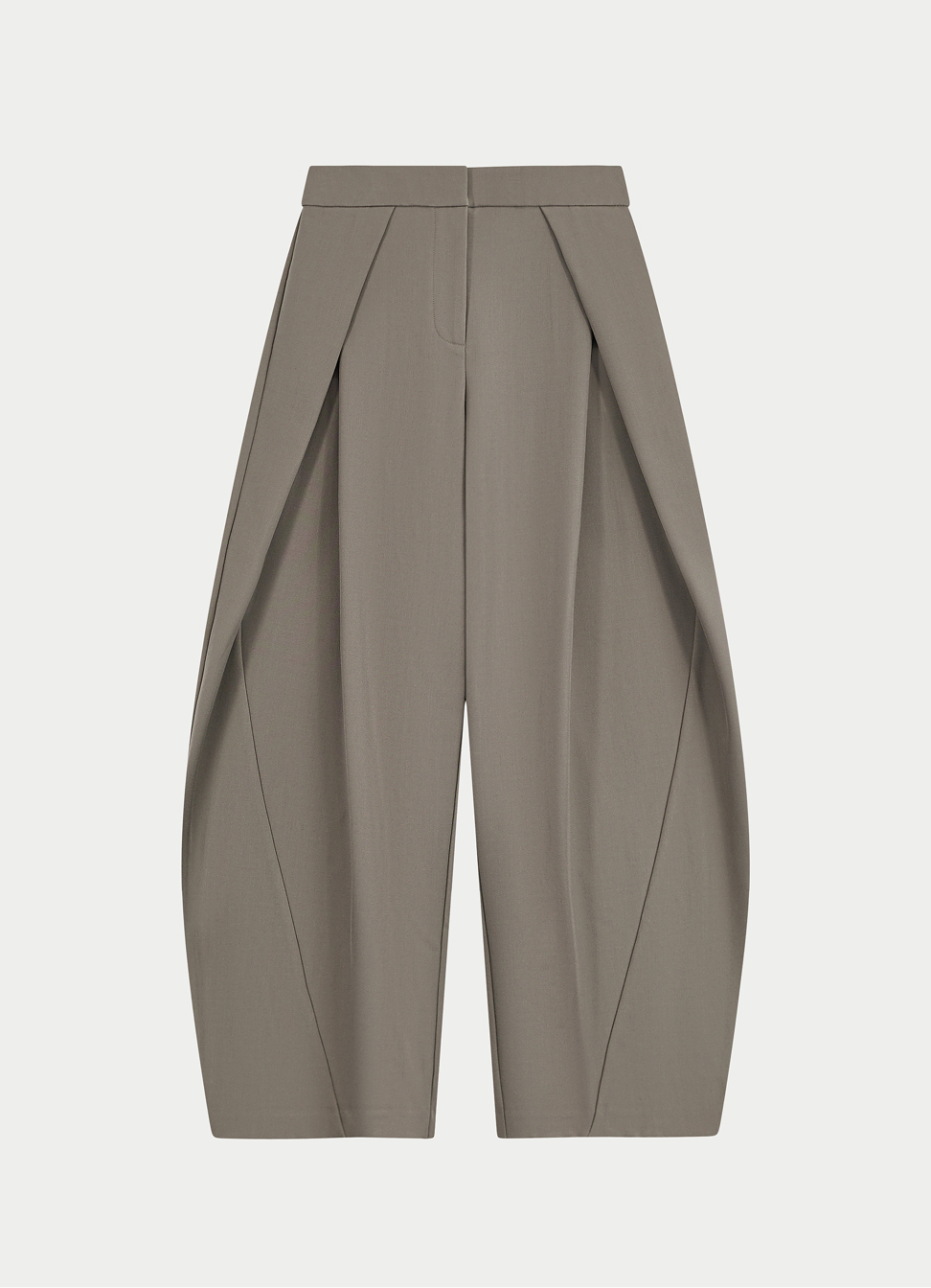 PLEAT DETAIL BARREL LEG TROUSERS