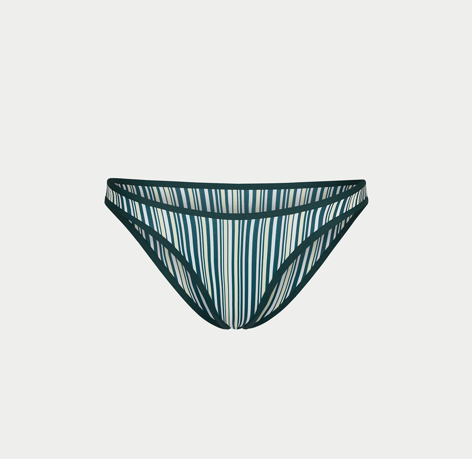 STRIPE HIGH LEG BIKINI BOTTOMS