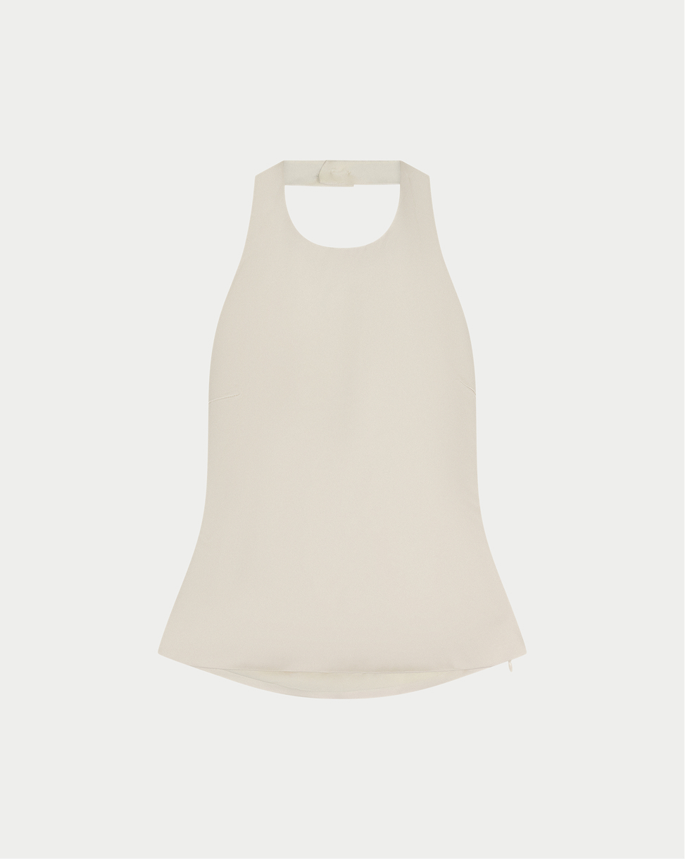 SATIN HIGH NECK TOP