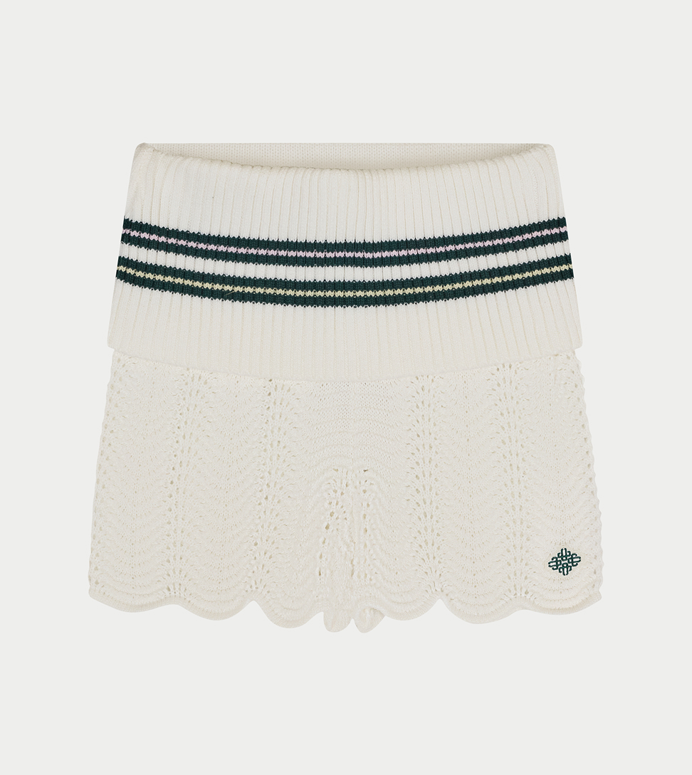 CROCHET KNITTED FOLDOVER SHORTS