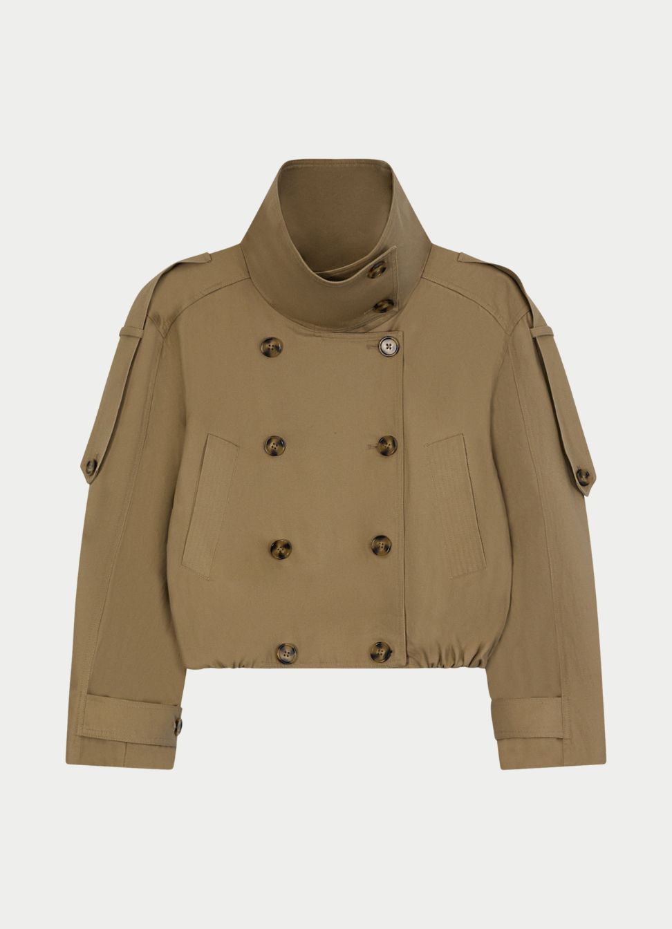 FUNNEL NECK BALLOON HEM SHORT TRENCH