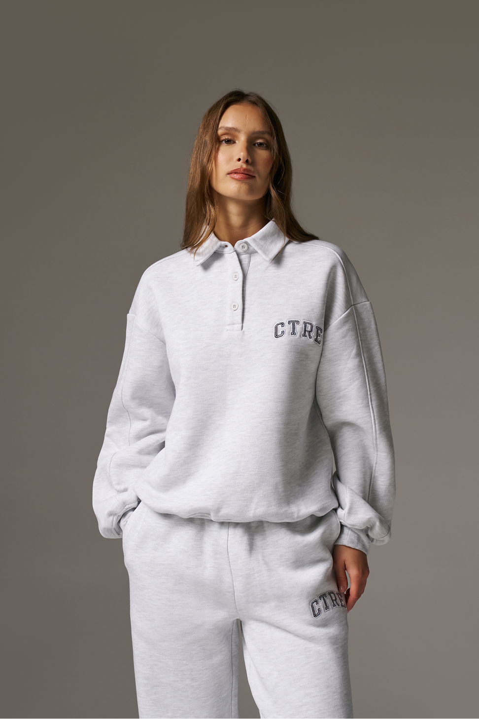 CTRE BUTTON THROUGH POLO