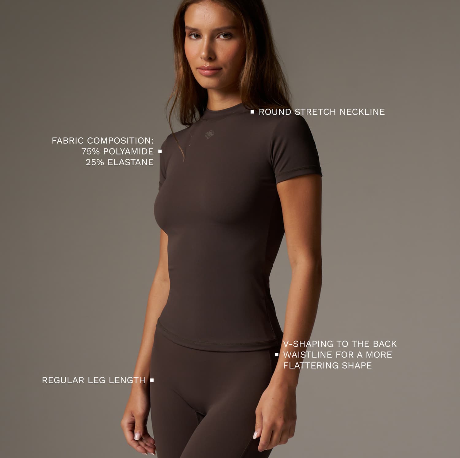 SCULPTING STRETCH EMBLEM BABY TEE