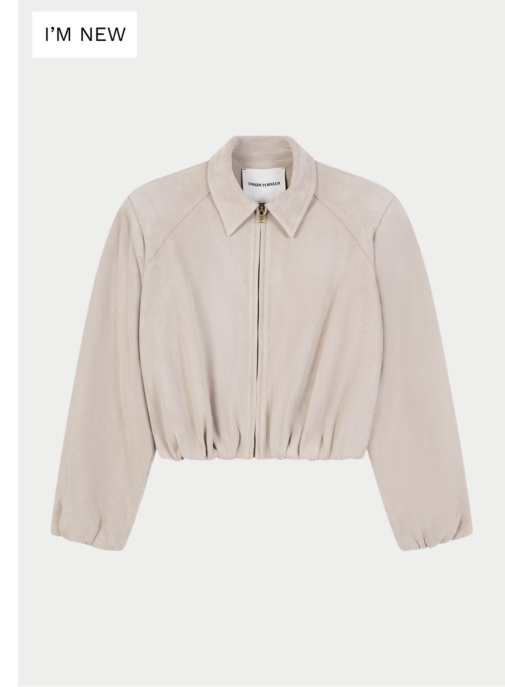 BALLOON HEM FAUX SUEDE JACKET