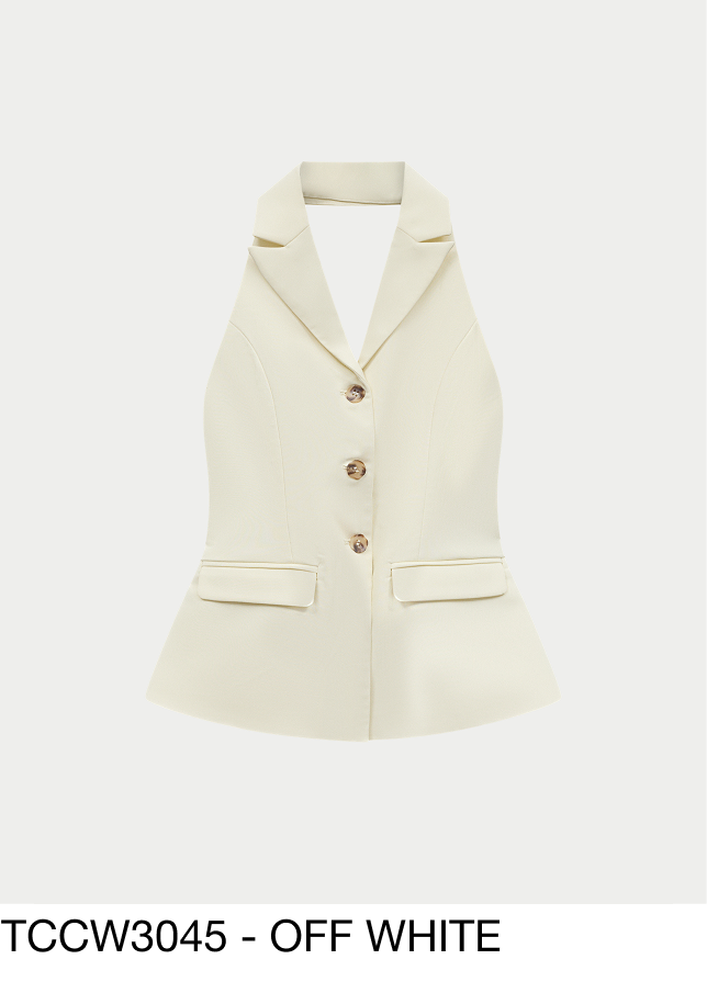 TAILORED HALTERNECK WAISTCOAT
