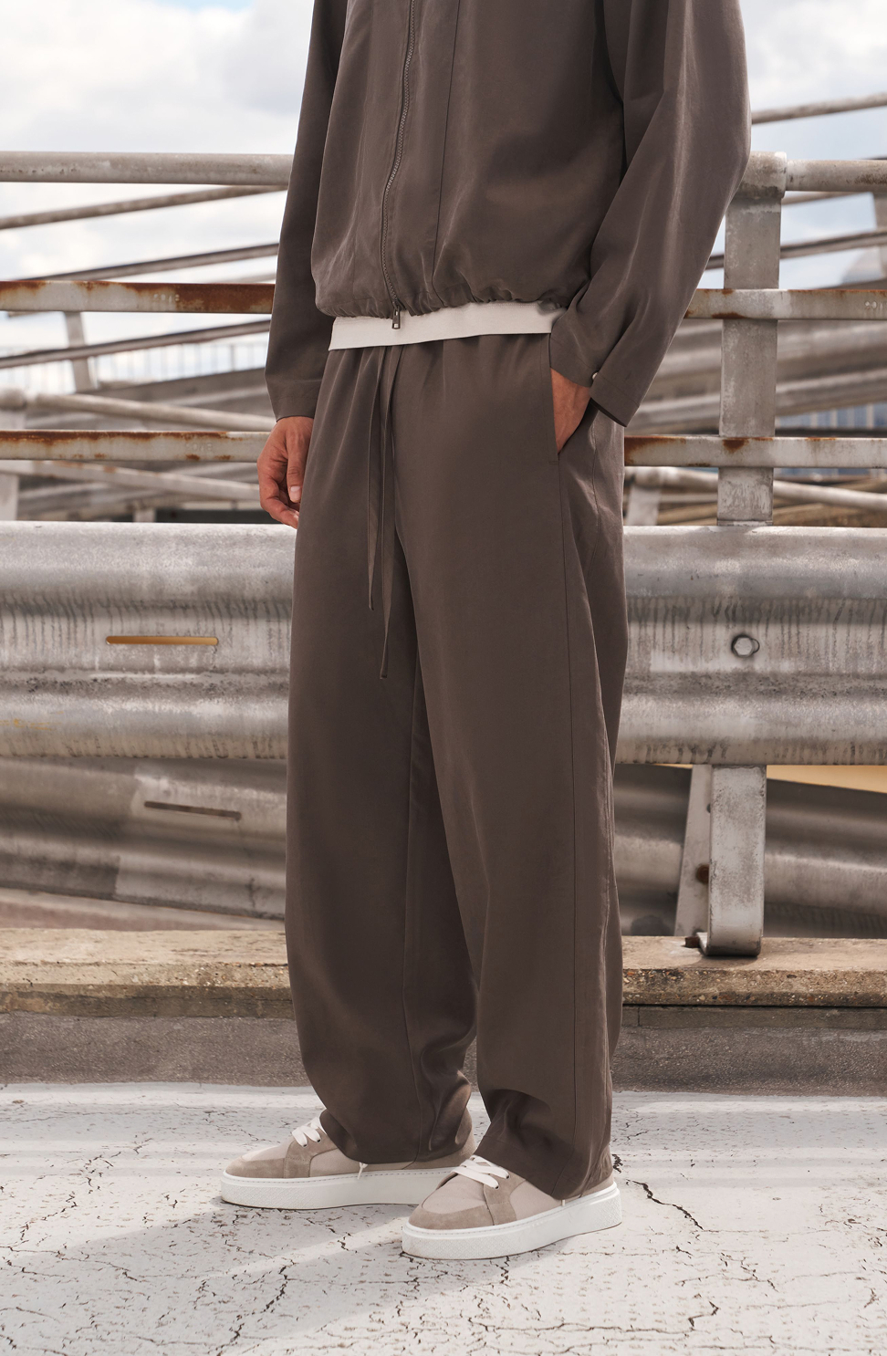 CUPRO PANELLED TROUSER
