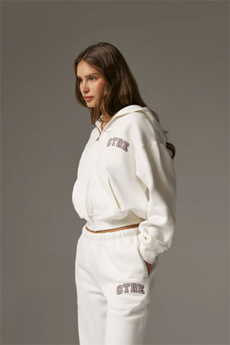 CTRE ZIP THROUGH RELAXED HOODIE