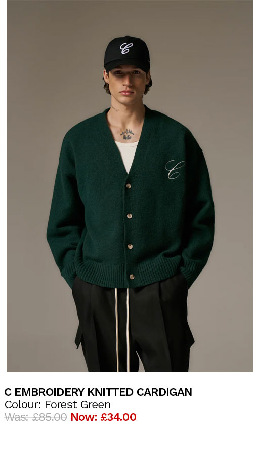 C EMBROIDERY KNITTED CARDIGAN