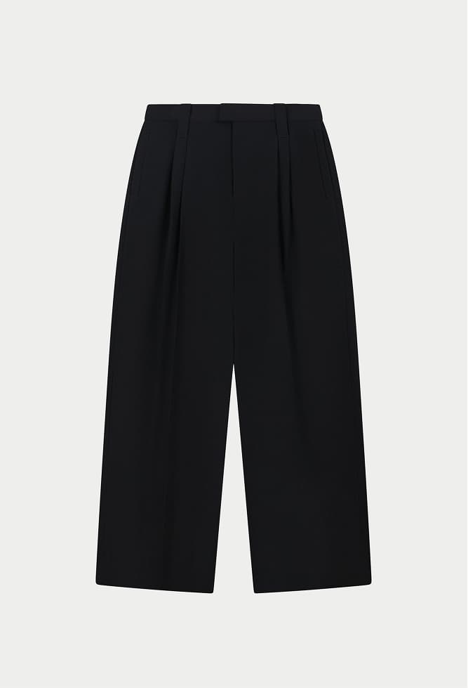 BARREL LEG TAILORED TROUSERS