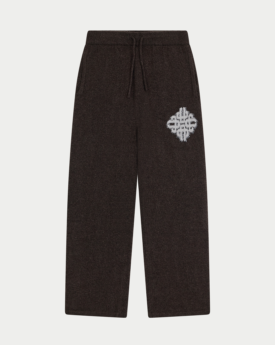 EMBLEM FLUFFY KNIT JOGGERS