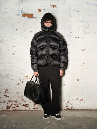 TRANSLUCENT HOODED PUFFER