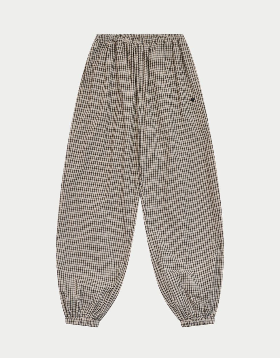 CHECKED BALLOON TROUSERS