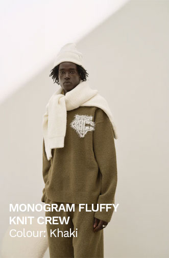 MONOGRAM FLUFFY KNIT CREW