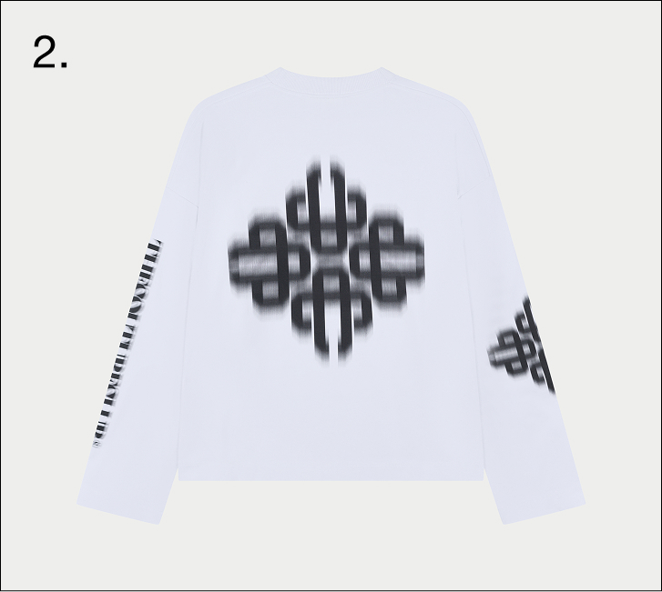 MOTION BLURRED LONG SLEEVE T-SHIRT