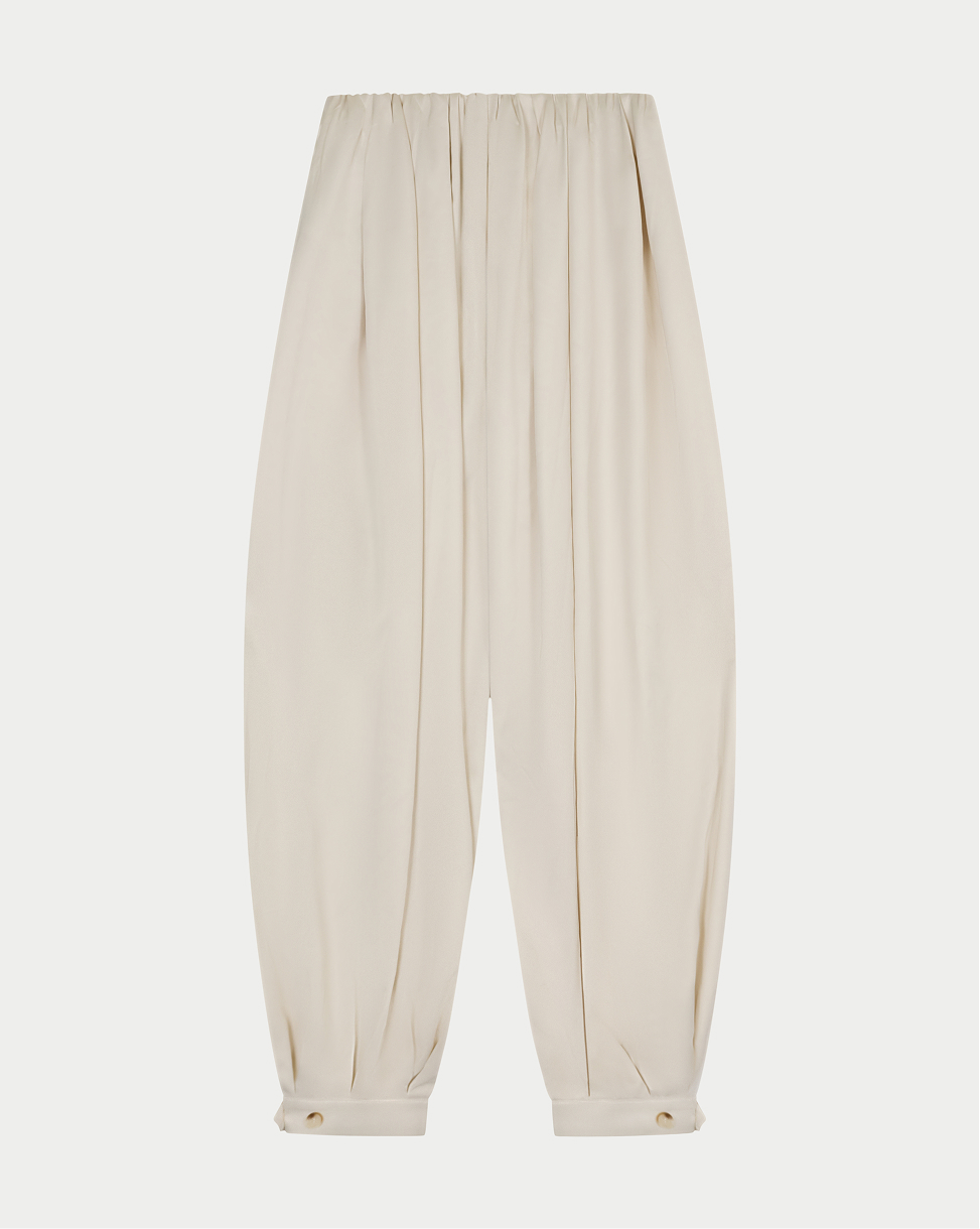 SATIN GATHERED BALLOON TROUSERS