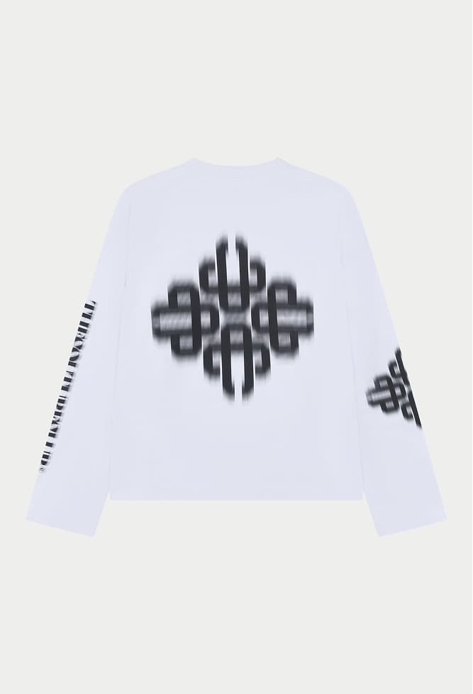 MOTION BLURRED LONG SLEEVE T-SHIRT