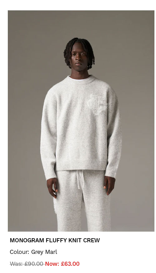 MONOGRAM FLUFFY KNIT CREW