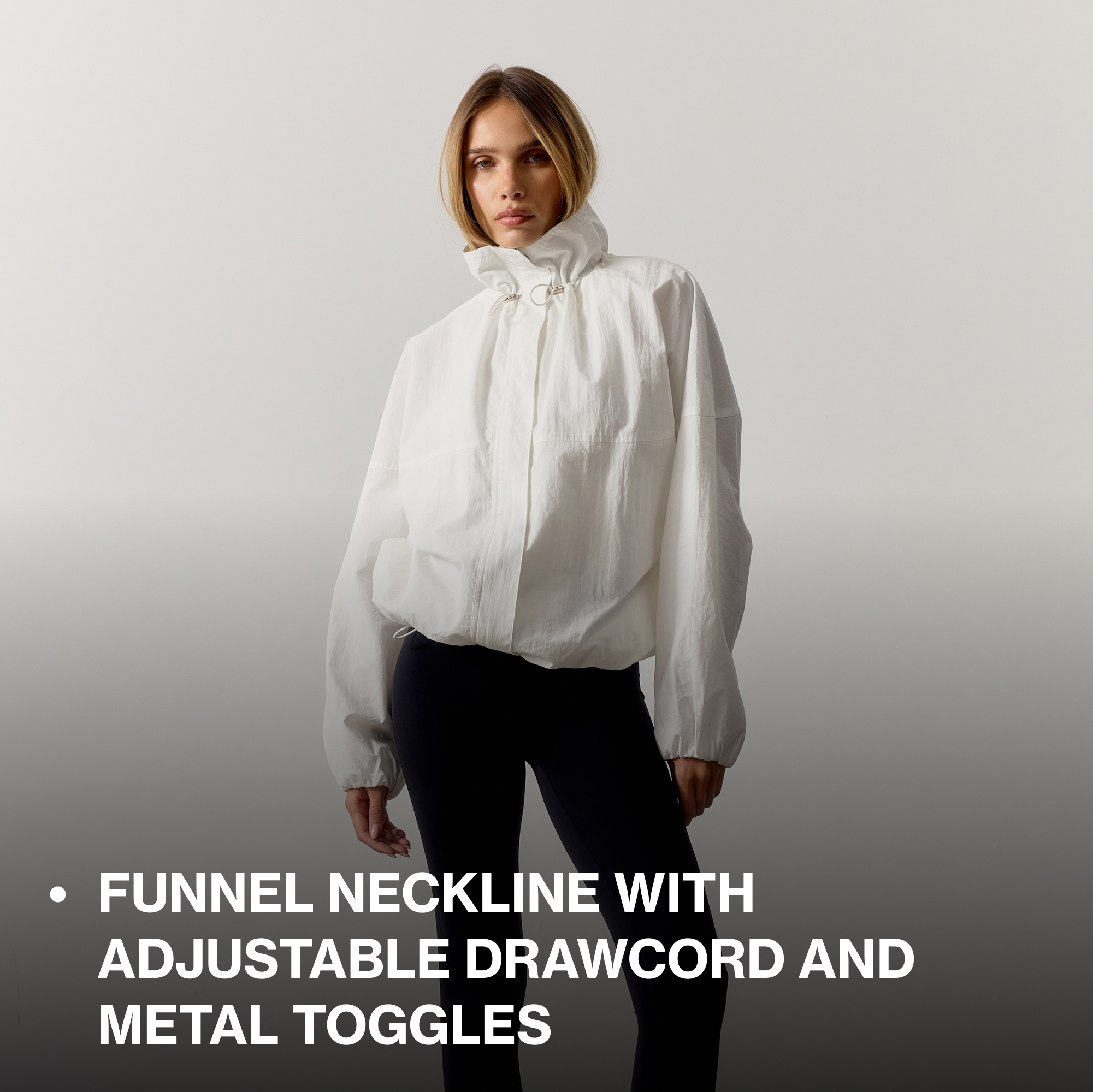 FUNNEL NECK TRACK JACKET